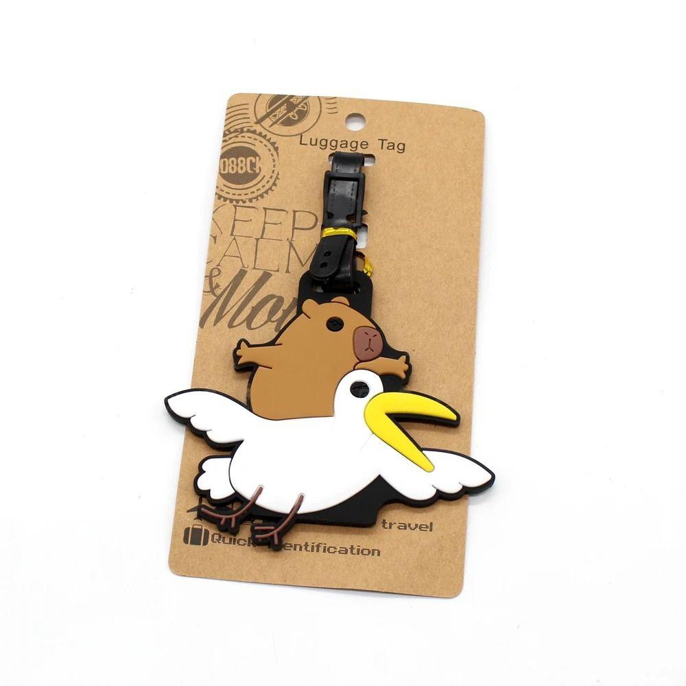 Boarding Pass Capibara Airplane Suitcase Tag Aircraft Consignment Card Tag  Travel Accessories