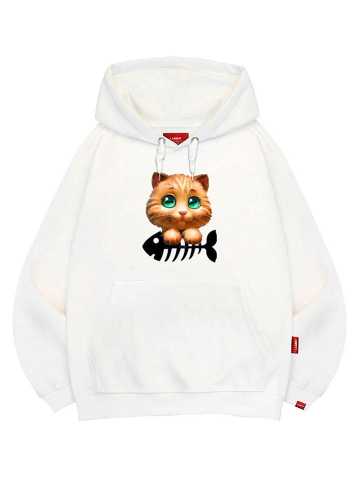 Yummy Cat Hoodie Unisex Big Size M~4Xl