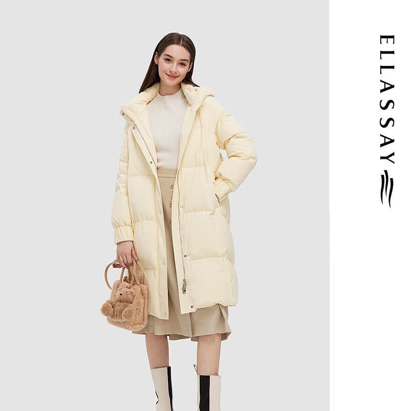 ELLASSAY Women's Mid-length Hooded Goose Down Jacket EWD344L02900