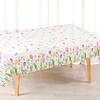 Spring Tulip Lavender Tablecloth, Disposable Seasonal Spring Summer Floral Butterfly Kitchen Dining Table Decoration for Home