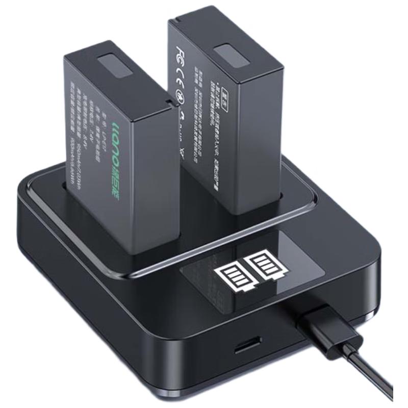 llano Replacement Camera Battery and Dual Charger Kit for Canon EOS R50 CN plug (adapter included)