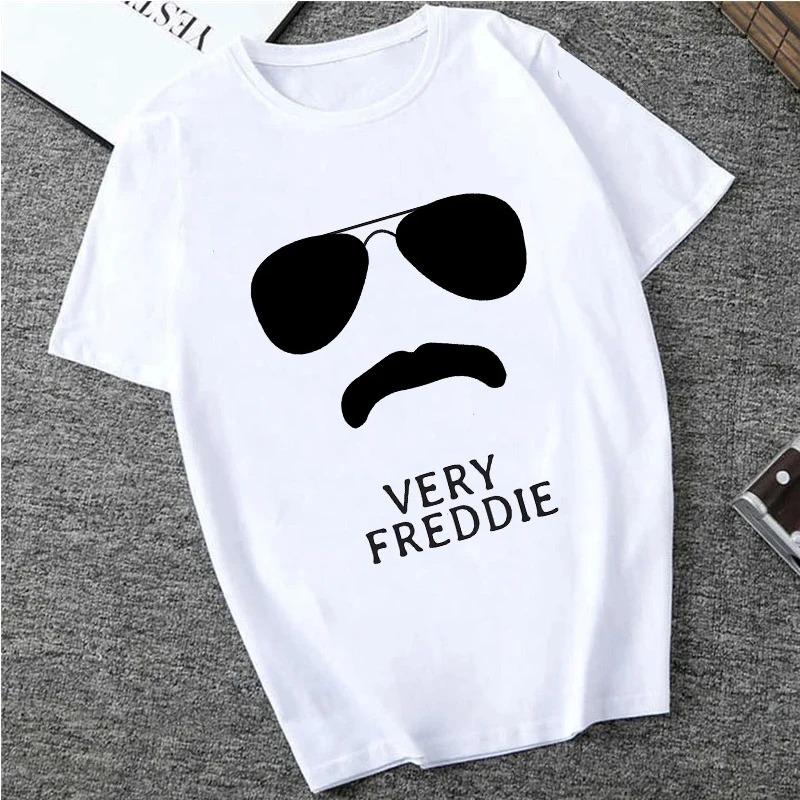 Freddie The Queen Tričko Bílé Módní Dámská Trička Harajuku Kawaii Oblečení Krátký Rukáv Letní Tričko Ležérní Dámský Top O-výstřih