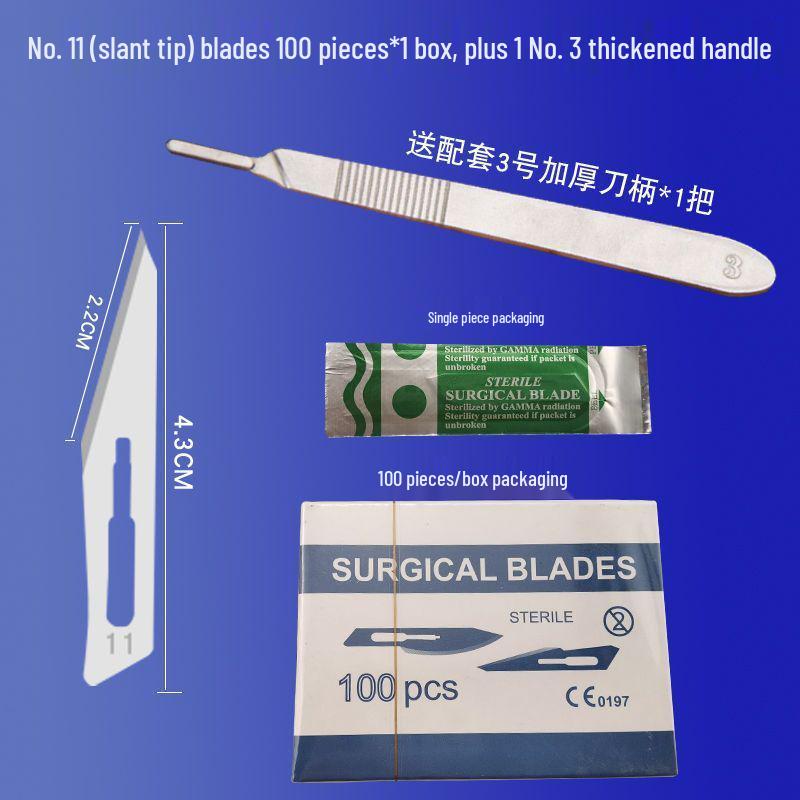 Carbon Steel Surgical Blades (Sizes 10-23) for Dead Skin Removal, Single-Sided