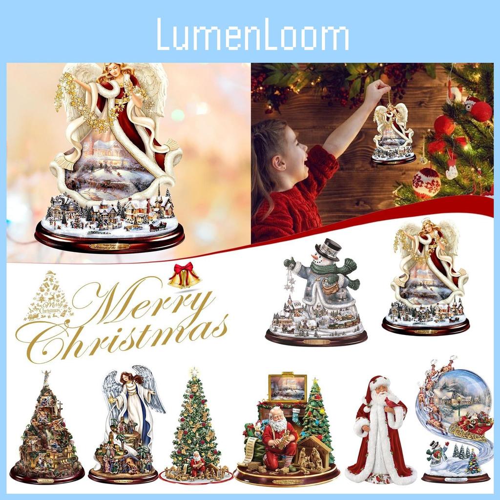 Festive Acrylic Christmas Tree Santa Car Accessory Colorful Home Decoration Piece