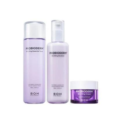 Ensemble de soins Probioderm Lifting 3D (Toner Essentiel 150 ml + Émulsion 150 ml + Crème Lifting 15 ml)