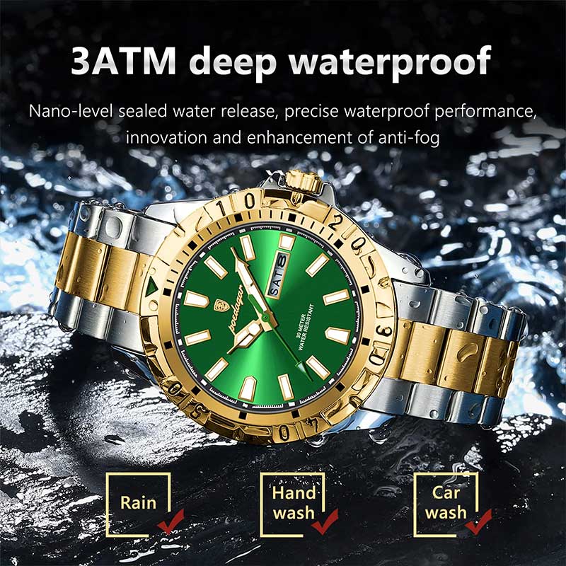 New Arrival  Luxury Stainless Steel Men Quartz Watches Waterproof Luminous Date  Watch for Men