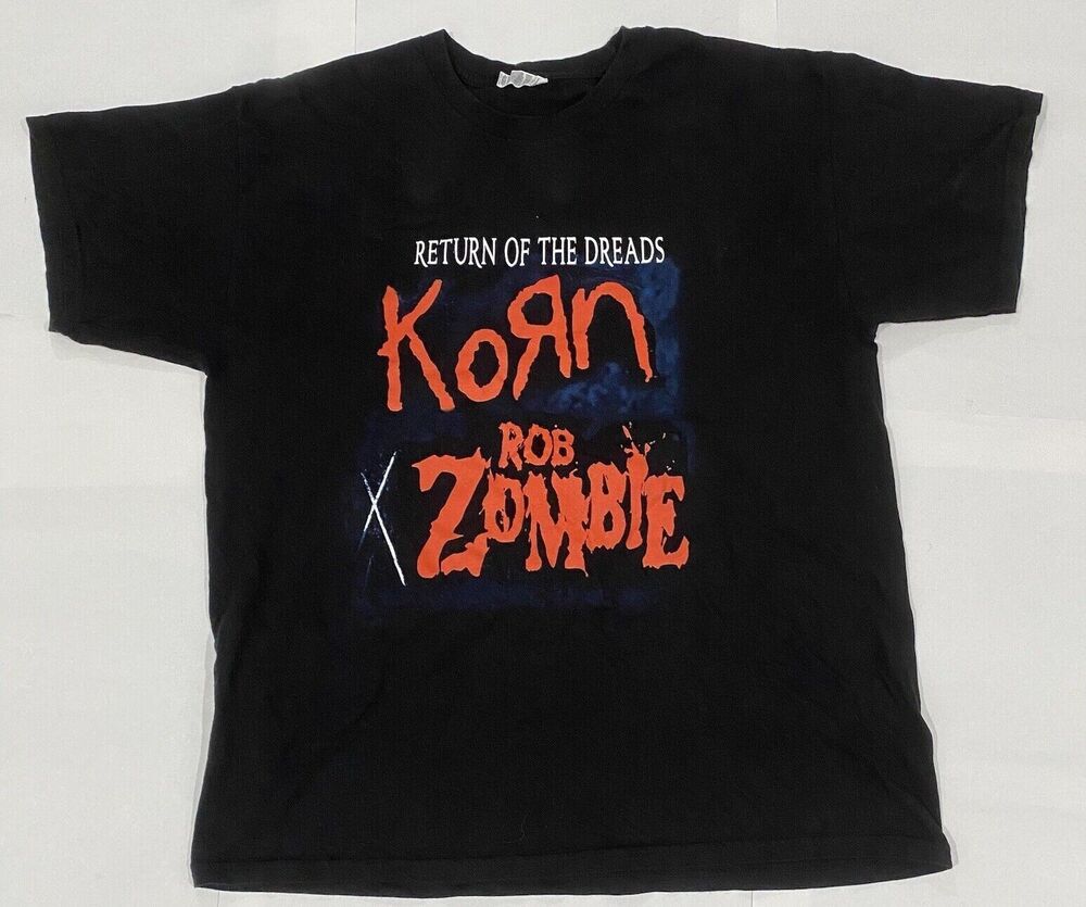 Korn Rob Zombie Возвращение Ужасных Хлопковая Унисекс Футболка Размеры S-4XL VN2252 Унисекс Футболка XXXL