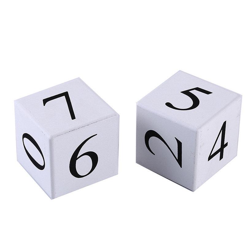 Calendario decorativo nordico bianco nero in legno semplice fai-da-te blocchi di legno decorazione per la casa
