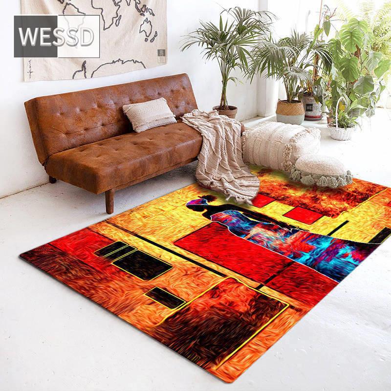 

Африканский женский ковер для гостиной, ковер в этническом стиле, центральный коврик для стола, большой ковер для дивана, татами, напольный коврик, прикроватный коврик для спальни 40x60cm 1pcs