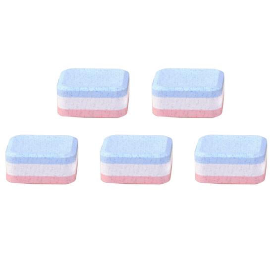 5/10/20Pcs Washing Machine Effervescent Tablet Deep Cleaning Blue White Red Three-color Washer Stubborn Dirt Remover Solid Deodorant Cleaner