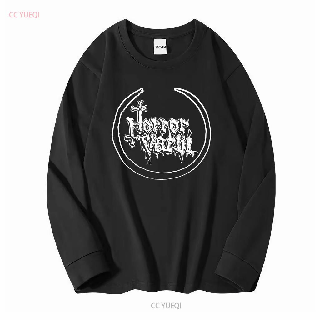 Tričko Horror Vacui Deathrock Goth Post Punk dlouhý nebo krátký rukáv vintage prané unisex strečové módní stylové měkké ležérní