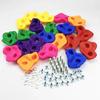 10 Pcs Children Plastic Rock Climbing Wall Holds Games Wood Wall Climbing Stones Set Child Playground Outdoor Playset