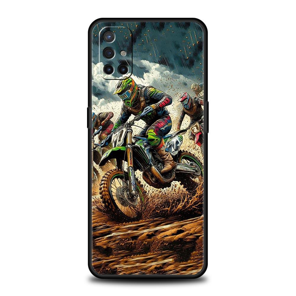 Motorcycle Phone Case For Oneplus 13R 13 12R 11 10T 10R Nord N100 N200 N10 10 9 9R 9RT CE 3 2 Z Pro 5G Soft TPU Cover Fundas Bag