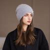 Fashion Winter Hat With Beads Details - Women'S Warm Knit Beanie In Western Style Thickened Outdoor Baggy Cap Female New