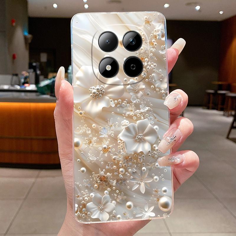 Phone Case For Xiaomi Redmi Note 15 Pro 4G Funda Capa Butterfly Bow Protective Casing Transparent Coque Soft Silicone TPU Cover