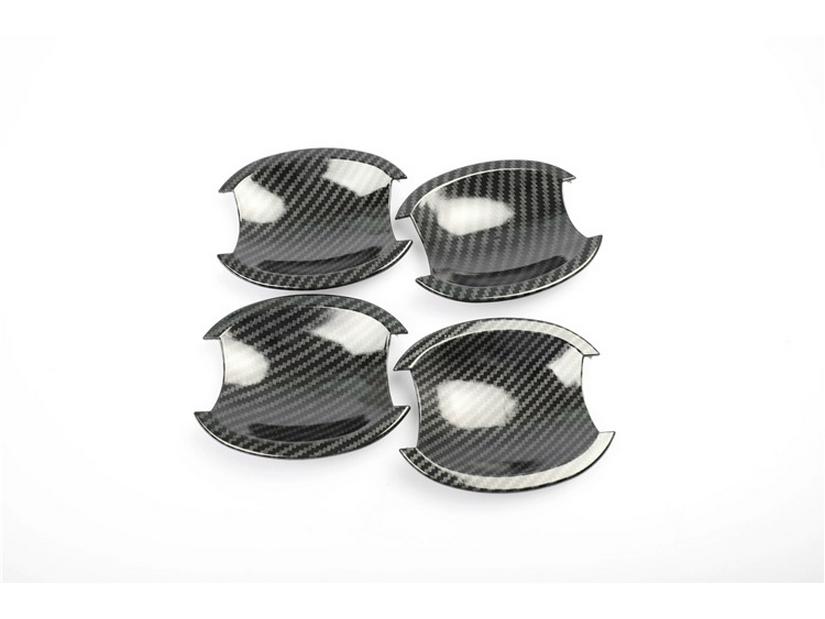 Nissan Wingroad Y12 Carbon Fiber Door Handle & Bowl Decoration (2006-2023) - Bright Black Finish