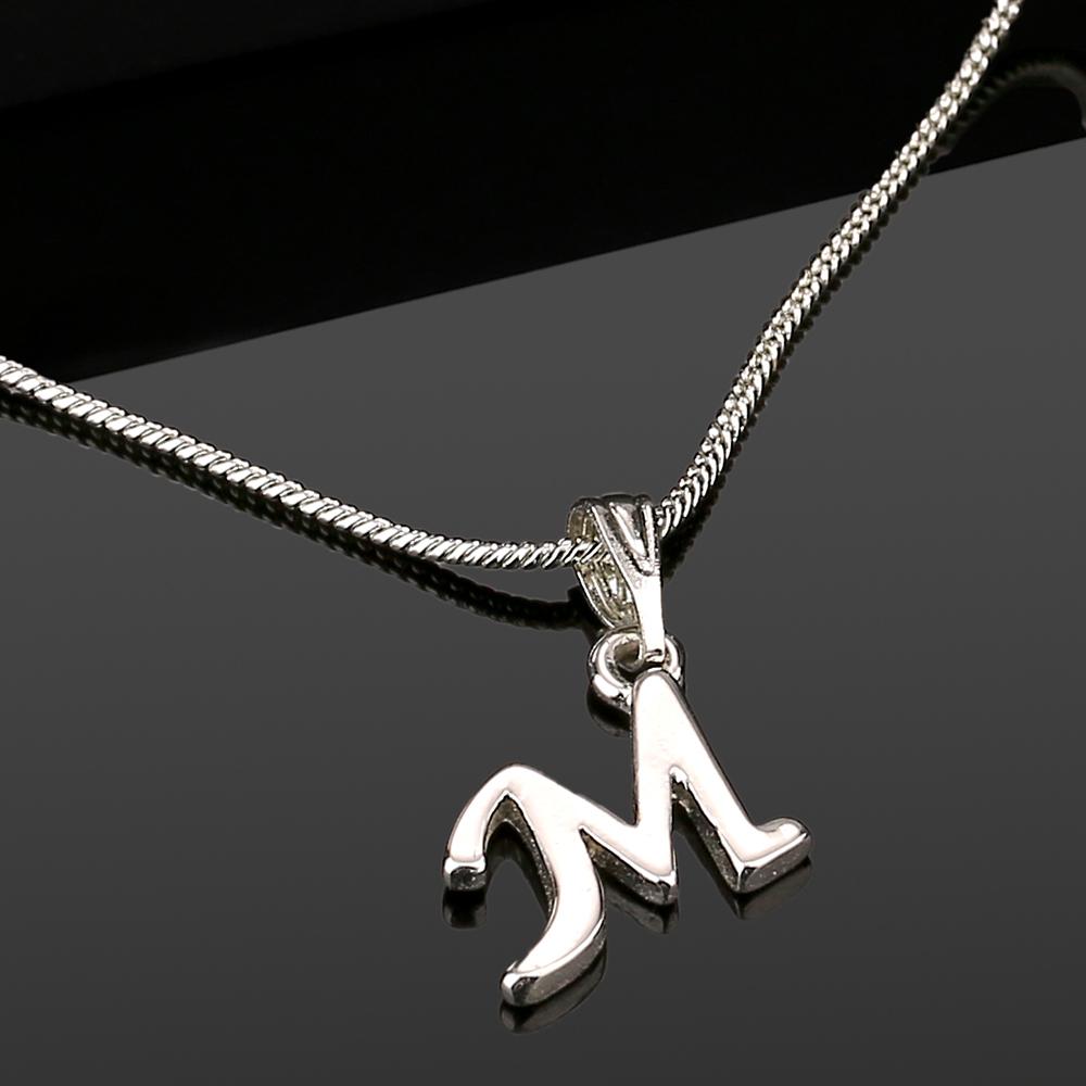 

Estele Valentine gift - Подвеска Intital M Letter с родиевым покрытием для женщин