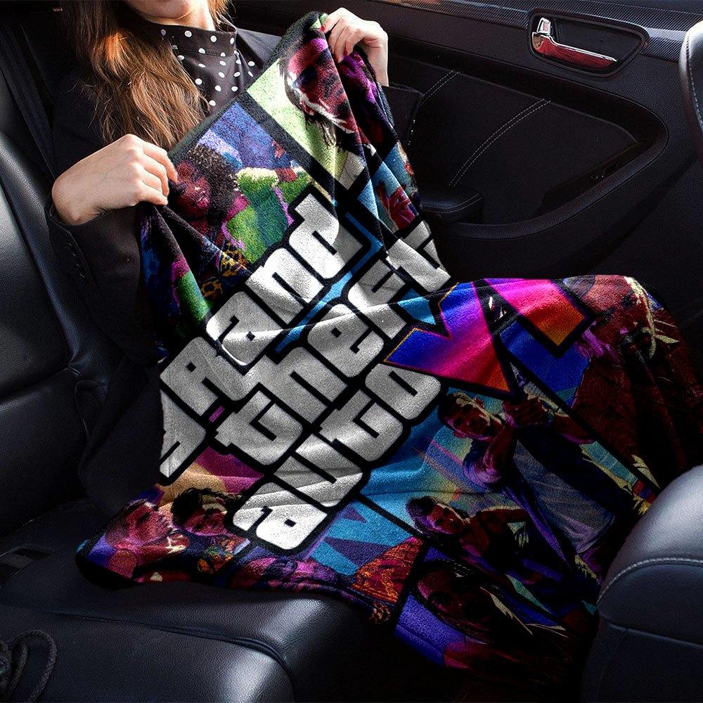 1pc Grand Theft Auto Soft Flannel Blanket with Designer Print A cozy blanket for all seasons, perfect for the couch, bed, office