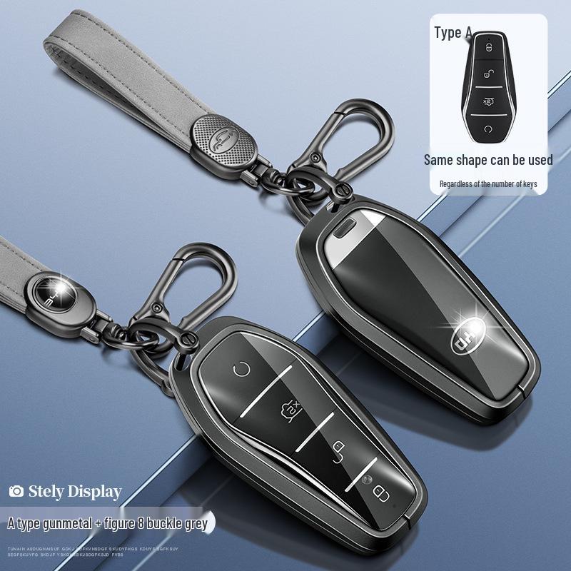 BYD Car Key Cover for Tang, Song, Qin, Yuan Pro/PLUS, Han DMI, E2 - Protective Shell with Buckle