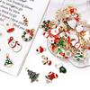 10Pcs Christmas Theme Random Mix Drop Oil Alloy Accessories For Jewelry Component Making Charm Decoration