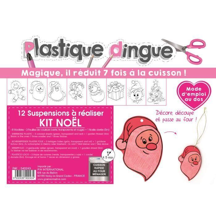 Kit Plastique Dingue pour 12 suspensions de Noël - Graine créative Incolore