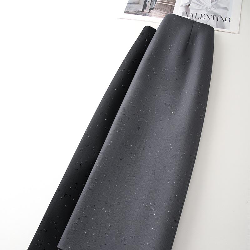 Women's Gray Bodycon Midi Skirt, High-End Spring 2025 Slim Fit