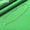 925 Sterling Silver Sweet Heart Side Chain Bracelet - Exquisite Gift Jewelry