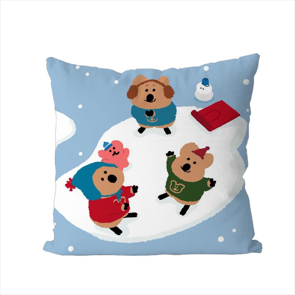 DDinotaeng Pillow Case For Car Sofa Decorative Home Doublesided Print Plush Square Throw Pillow Cushion Cover