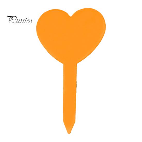 Plastic Plant Markers 100Pcs Heart Shape Tags Waterproof Gardening Labels Reusable for Pots Flower Beds Herb Gardens Identification