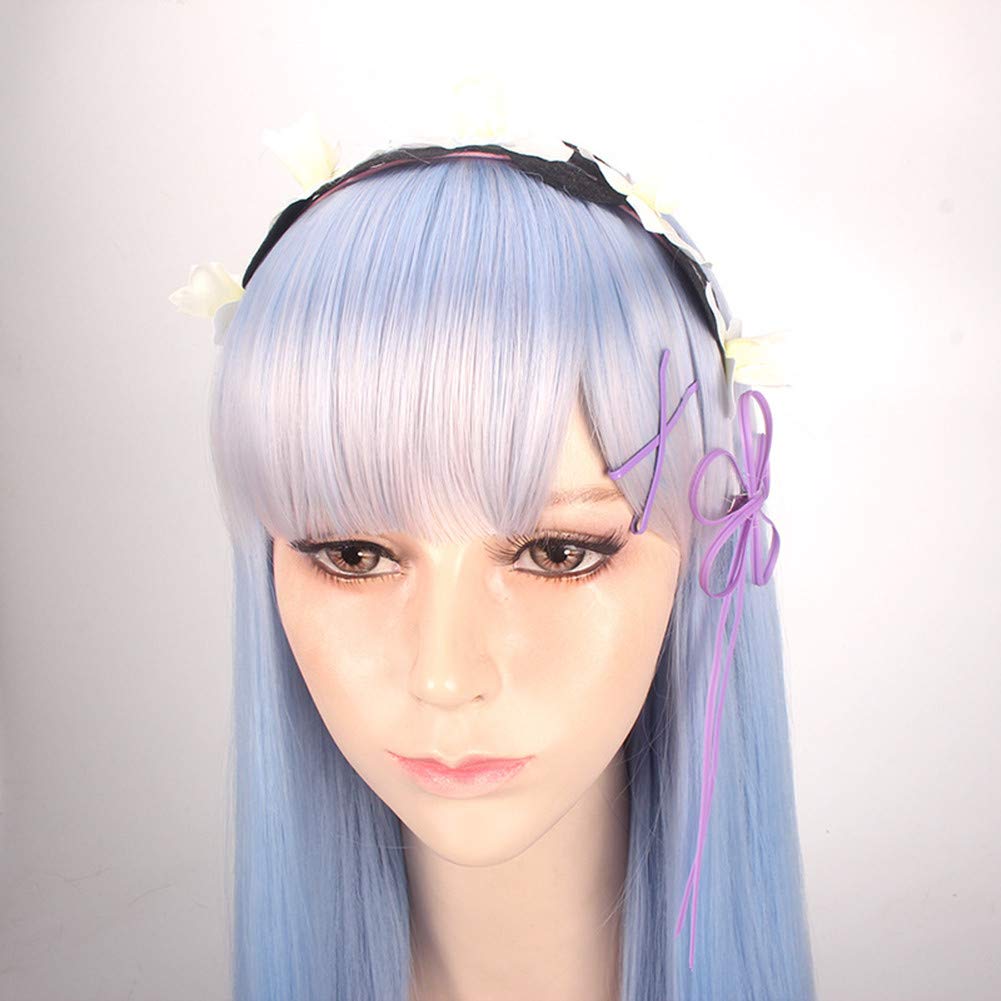 Eileen Rem from Zero Starting Life In Another World Long Hair Anime Cosplay Disguise School Festival Includes Net - - Wig, Wig, Heat-Resistant Wig,