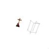 Mother Mary Catholic Sculpture Ornament for Bedroom Tabletop Office with Clear Acrylic Nightstand