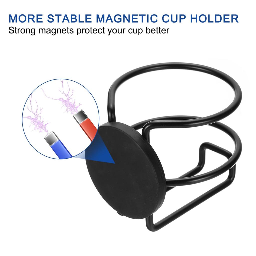 Uxcell Magnetic Cup Reinforced Surface Suitable for Lawn and More 6-Piece Holder, Mount, Treadmills, Mowers, Trucks, Cars, Refrigerators, RVs,