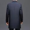 Casaco Longo de Penas Trench Coat de Penas Negócios [FJSSLHXK] Casaco Masculino, Sobretudo, Corta-vento, Roupa Exterior, Outono/Inverno, Azul Marinho, FJPJJF38-NAVY-L