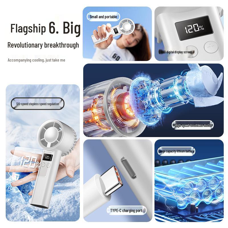Premium USB-Charging Portable Mini Fan: High-Speed, Handheld & Desktop Use