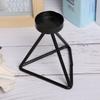 Single Head Innovative Black Candlestick Iron Candle Holder for Home Wedding Table DecorationLower Height