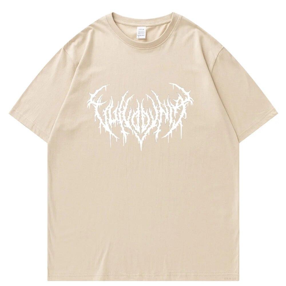 Hip Hop Gothic Street Punk Unisex T-shirts Korean Black Oversized Tshirt Toppar Harajuku Grafisk Tshirt WoUnisex Unisex Tops Tee