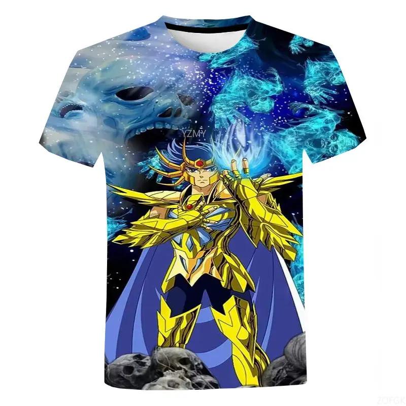 

Saint Seiya 3D Harajuku Hoodie Short Sleeve Top Hip Hop Anime Men s and Women s T-shirt XXS