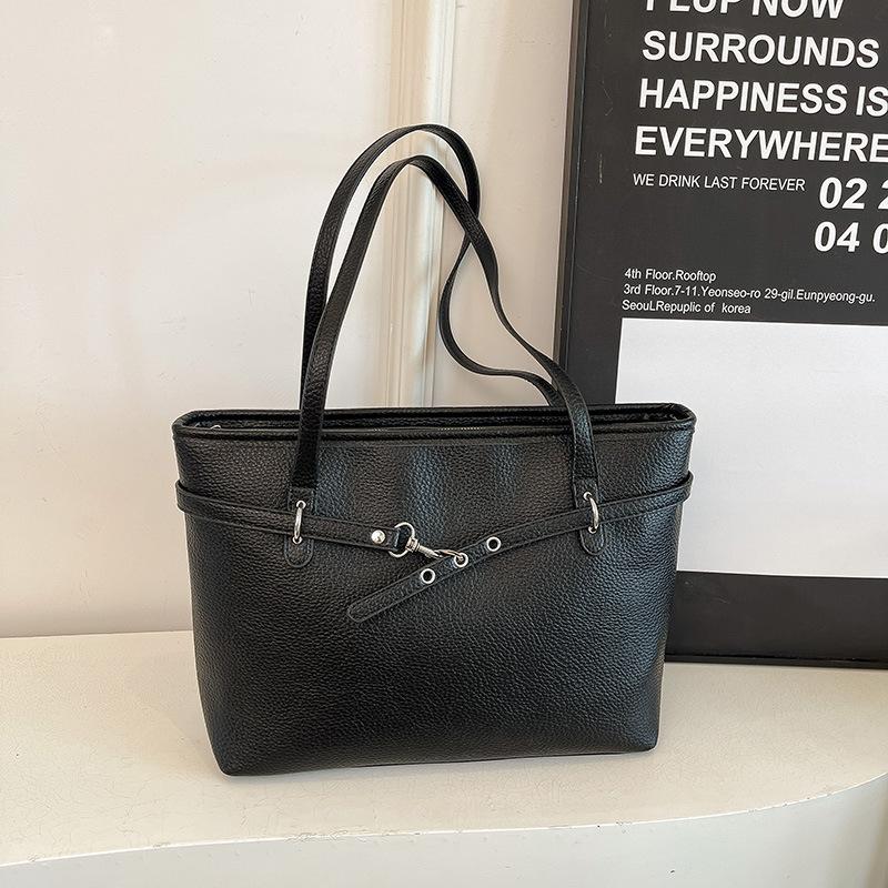 

Нишевая универсальная сумка-тоут, ретро-мода, женская, большой вместимости, высококачественная текстурированная сумка через плечо