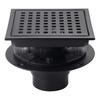 Stainless Steel Floor Drain Removable Hair Catcher Square Shower Drain with Flange for Bathroom, Kitchen Easy to Clean