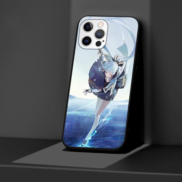 Genshin Impact Case For Apple Iphone 14 11 13 12 Pro Max Xr 7 8 +Se 2020 Xs 6 6s Plus 5 5s Cartoon Black Silicone Phone Cover