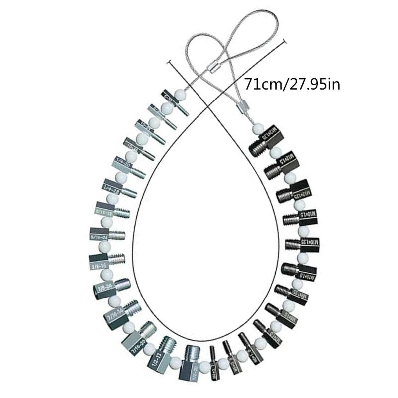 Convenient Nut & Bolt Thread Gauge Nut & Bolt Thread Size Measurement 26 Assorted Gauges for Quick Size Confirmation
