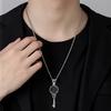 Men's Punk Gothic Key Pendant Necklace - Quirky Niche Design, Dark Style, Heavy Industry Influence