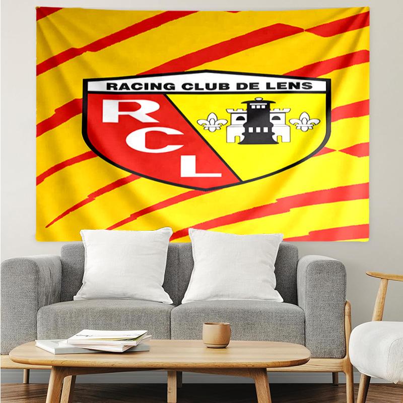 Racing Club De Lens Crest Tapestry Accessories Playroom Tapestry, for Bedroom,Livingroom, dormitory Room Wall Decor Fan Birthday Gifts