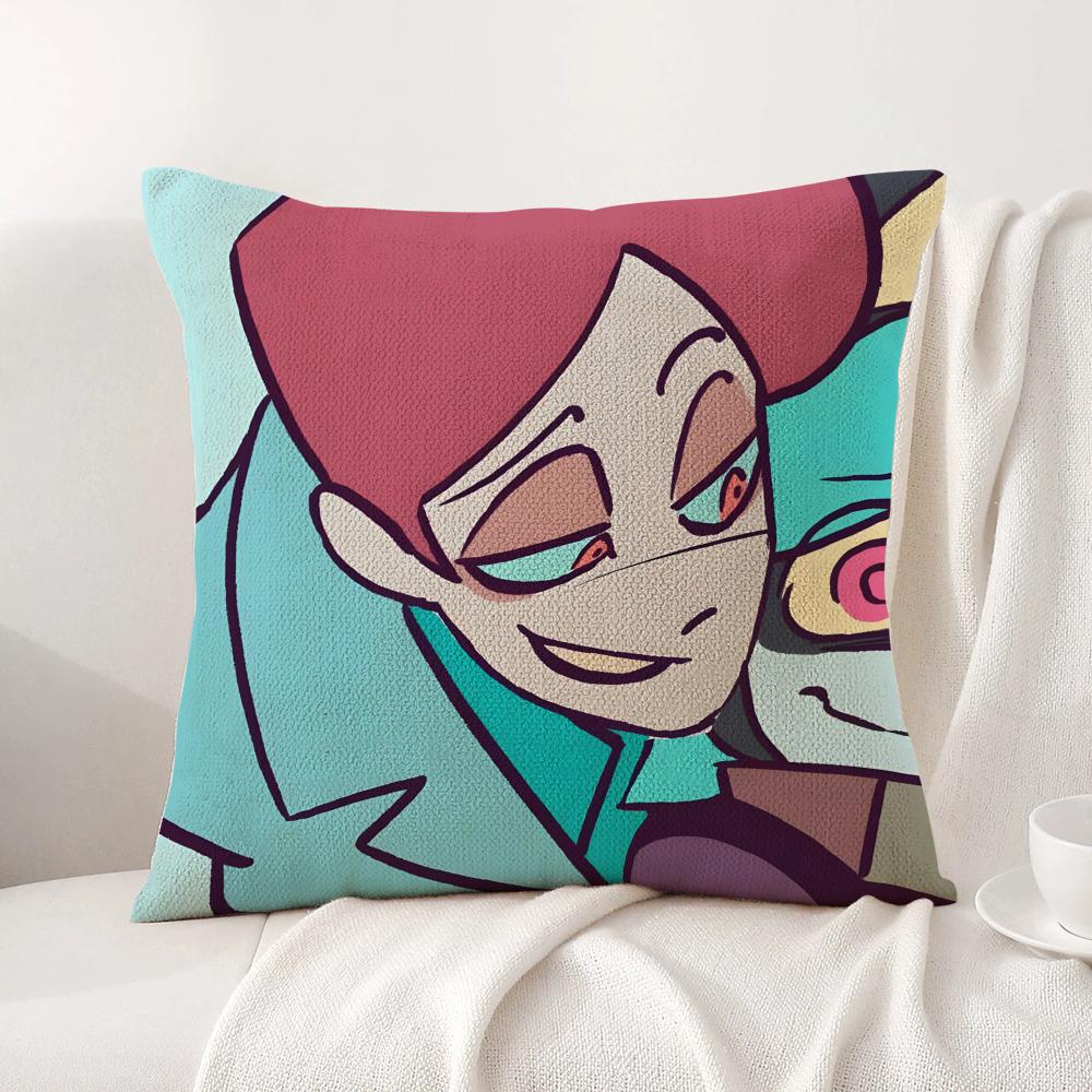 Psychocuties Mimi Pillow Case Natural Linen Organic Fabric Double-Sided Printing Breathable Perfect For Home Decor