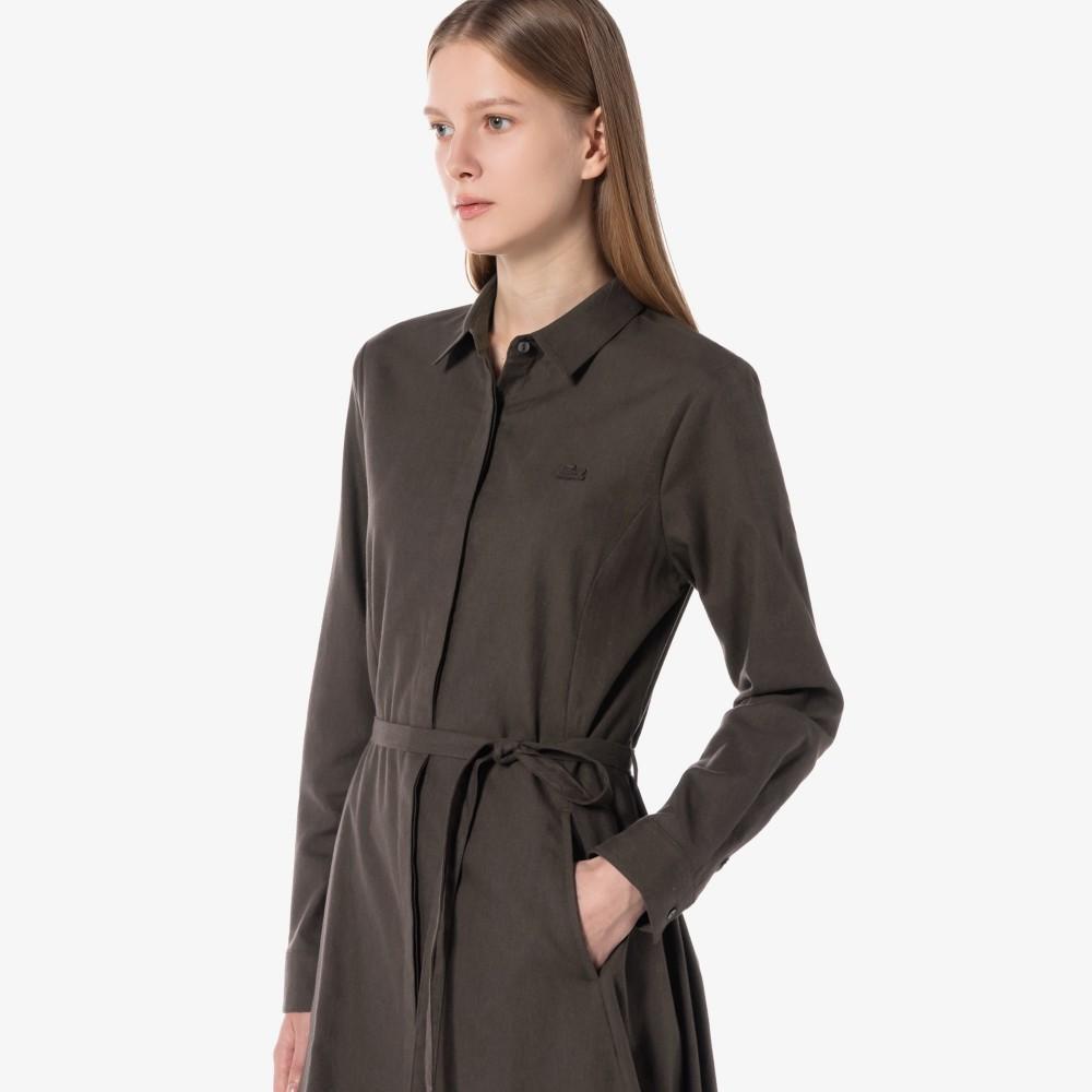[Lacoste] Women's Flannel Woven Long Dress EF896E-54NSIX