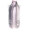Pristine HERMES Scarf Bande de Repo Two-tone fringe long dress gray cashmere Used