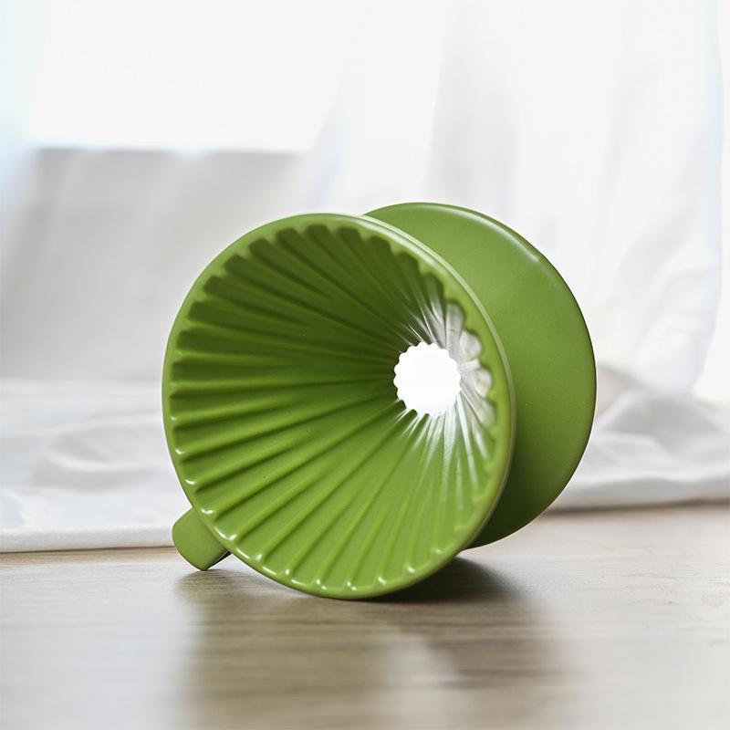 Ceramic V60 Pour-Over Coffee Filter Holder with Threaded Handle