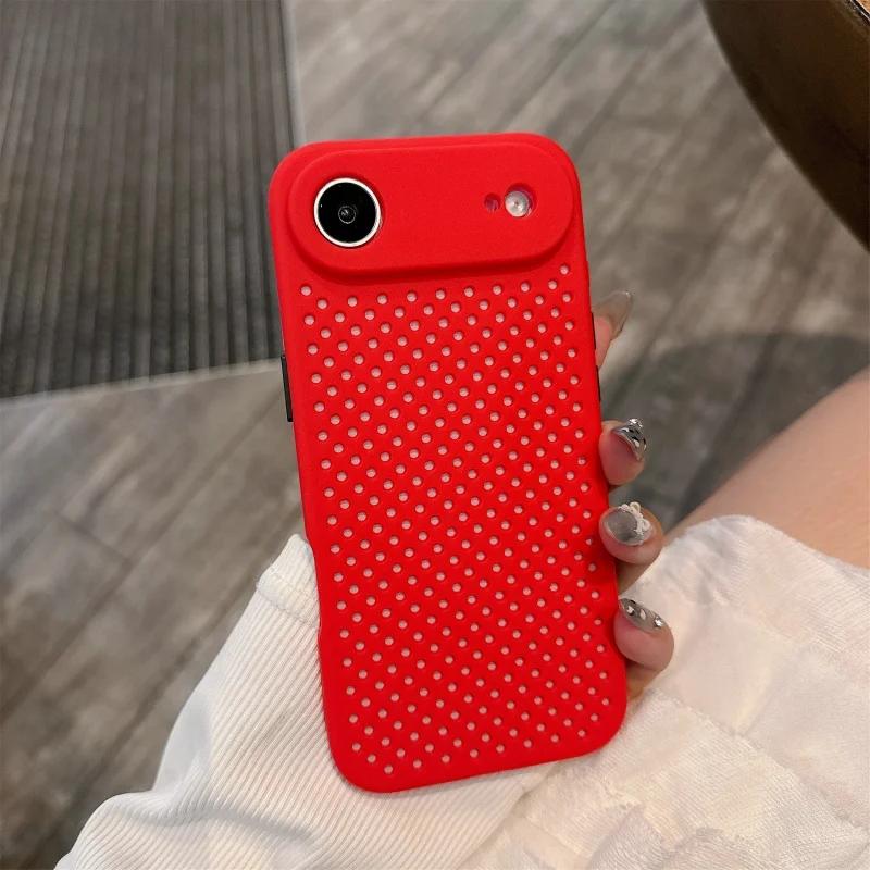 Heat Dissipation Breathable Cooling Phone Case For iPhone 17 Pro Max 17 Pro 17 Air 16 16e 15 14 Pro Max 14 15 Plus Soft Silicone Cover