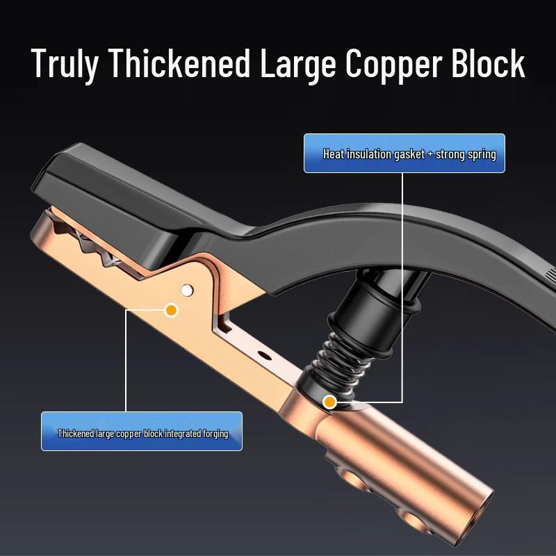 Industrial Grade Drop-Proof Electrode Holder: European Style Welding Gun Handle, 500A/800A, Heat Resistant