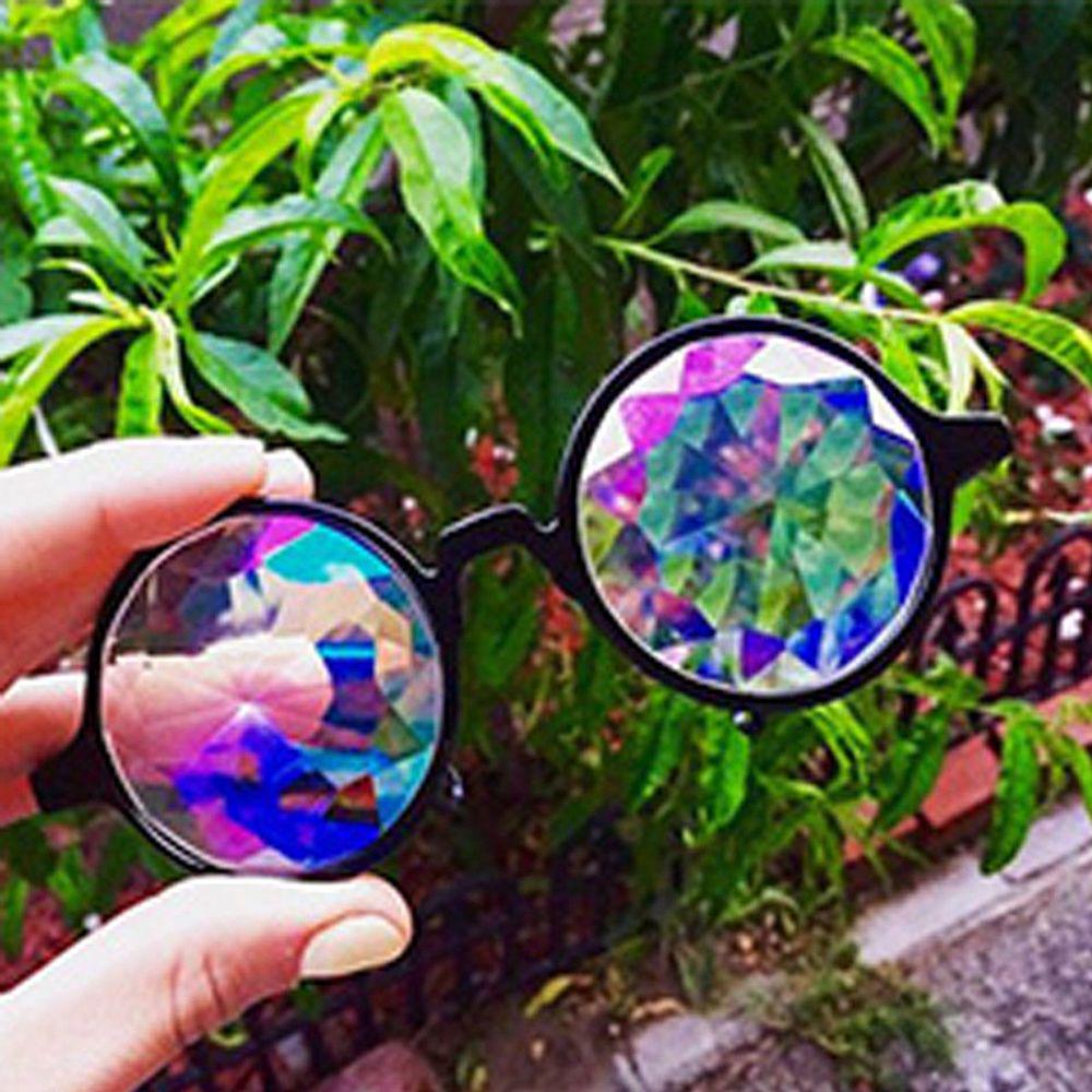Party Sunglasses Clear Sunglasses Eyewears Plastic Round Glasses For Fashion Show Cosplay Festival Concert Club Costume